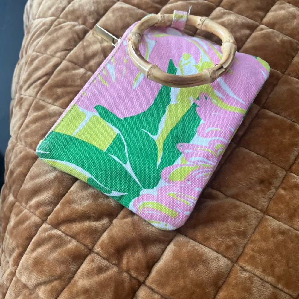 Lilly Pulitzer Pink Floral Wristlet